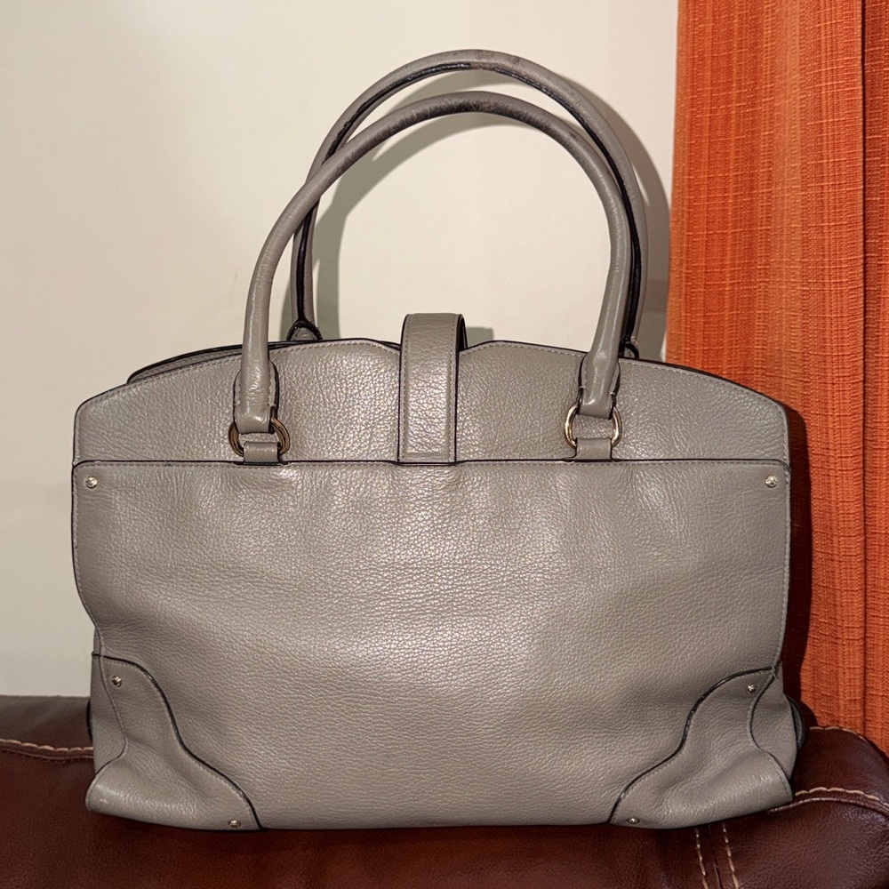 🔥🔥🔥Coach Mercer 30 Gray Leather Satchel Handbag - Picture 2 of 14